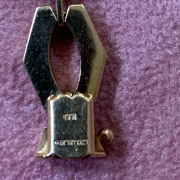 14kt ITALIAN YELLOW GOLD 16” CHOKER STYLE NECKLACE AND BRACELET SET - Picture 8 of 11